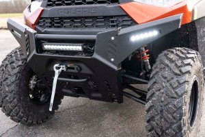 Polaris Ranger XP 1000 Trail Boss Winch Mount - Rough Country - RS4500S - Black - '21-'22
